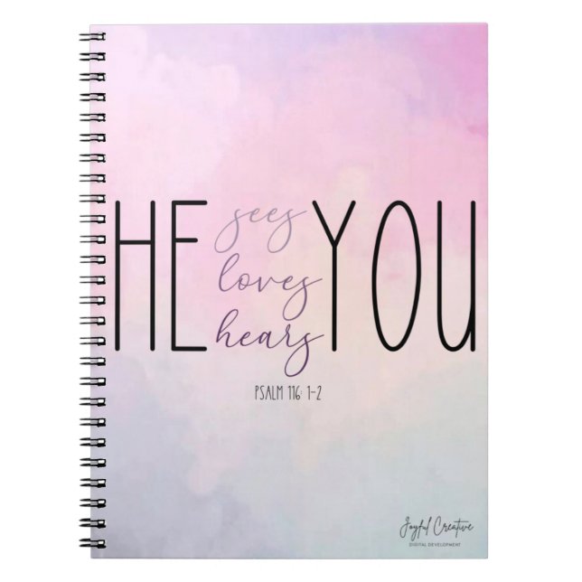 Caderno Espiral Notebook espiral personalizado com tema cristão (Frente)