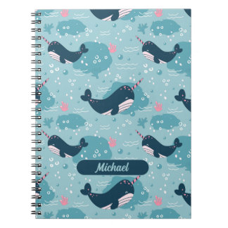 Caderno Espiral Notebook Espiral Personalizado Narwhale Playtime