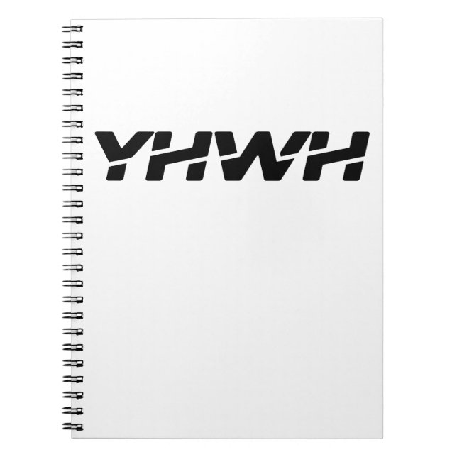 Caderno Espiral Notebook espiral preto Yahweh (Frente)