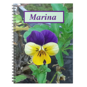 Caderno Espiral Notebook espiral púrpura e amarelo