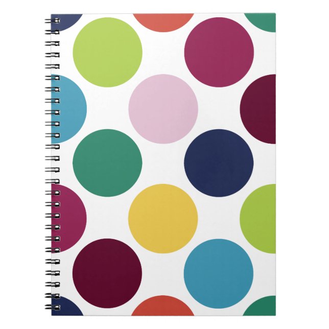 Caderno Espiral Notebook espiral redondo com bolhas Bolinhas color (Frente)