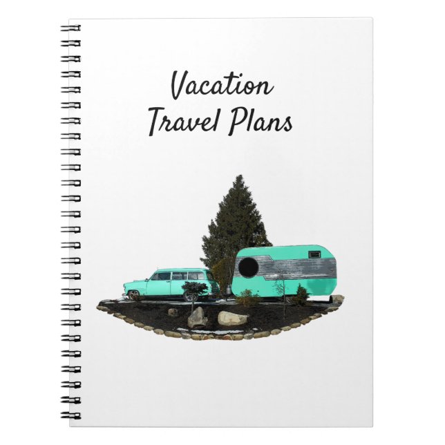 Caderno Espiral Notebook espiral Retro Camping Car (Frente)