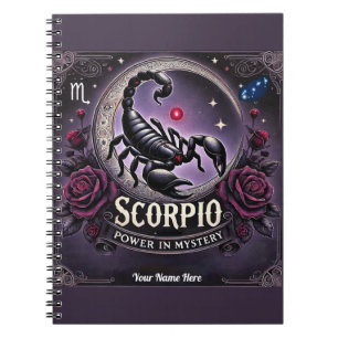 Caderno Espiral Notebook Espiral Scorpio "Power in Mysteral"
