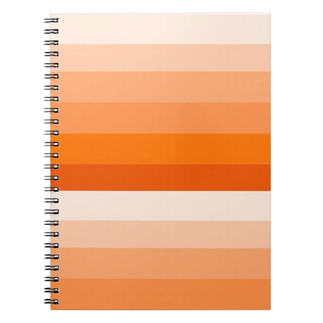 Caderno Espiral Notebook Espiral Stripe Laranja (Frente)
