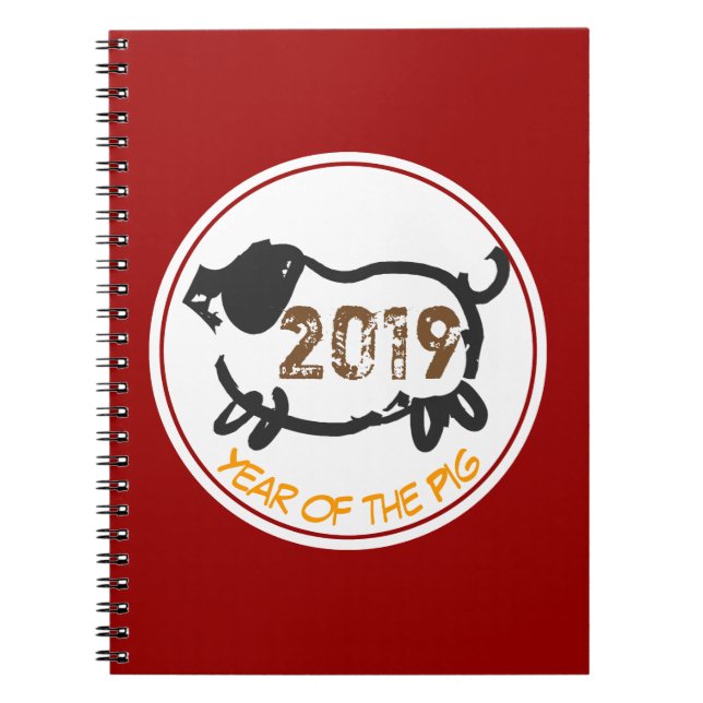 Caderno Espiral Notebook Espiral Suíno 2019: Ano Chinês (Frente)