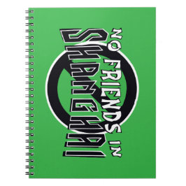 Caderno Espiral Notebook espiral VERDE "Sem Amigos em Xangai"