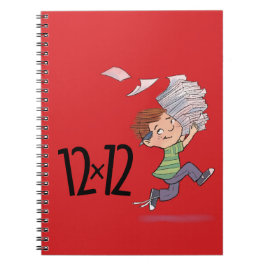 Caderno Espiral Notebook espiral vermelho 12 x 12