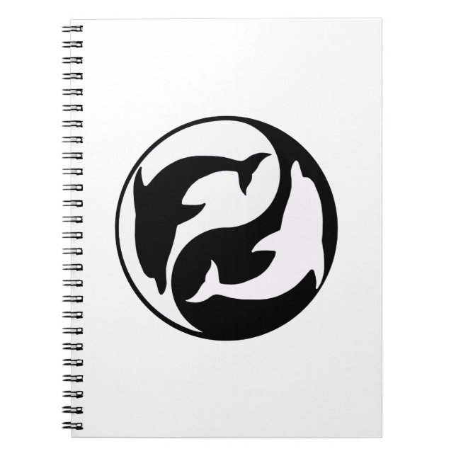 Caderno Espiral Notebook espiral Yin Yang Dolphins (Frente)