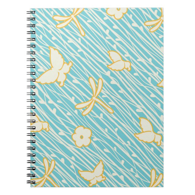 Caderno Espiral Notebook espiralado borboleta Dragonfly (Frente)