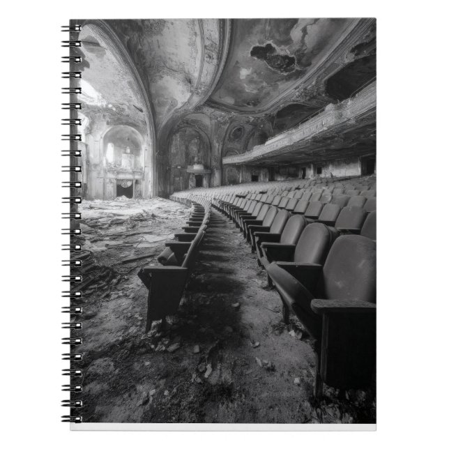 Caderno Espiral Notebook estético decadente abandonado (Frente)