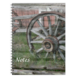Caderno Espiral Notebook Estilo Ocidental Rustic Wagon Roda Spiral