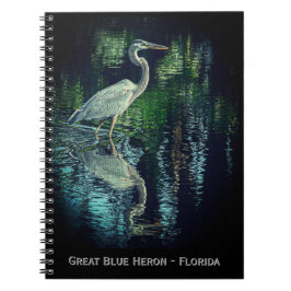 Caderno Espiral Notebook Excelente Blue Heron