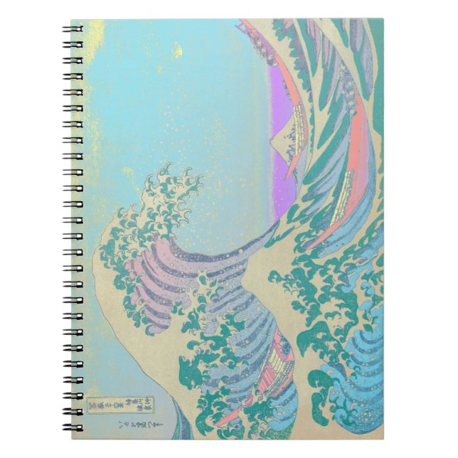 Caderno Espiral Notebook Excelente Wave Pastel (Frente)