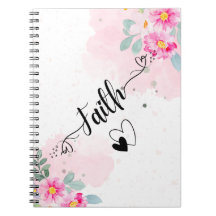 Notebook Faith & Hearts Floral