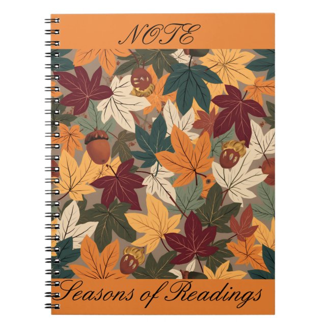 Caderno Espiral Notebook "Falling Leaves" (Frente)