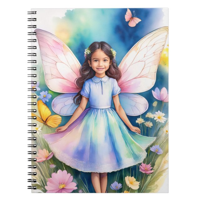 Caderno Espiral Notebook Fantasy Fairy 6,5 x 8,75 Polegadas (Frente)