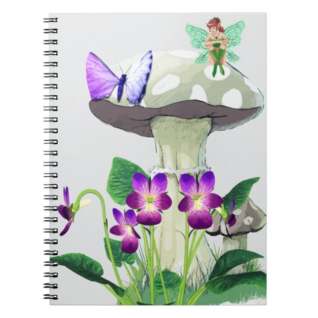 Caderno Espiral Notebook Fantasy Fairy 6,5 x 8,75 Polegadas (Frente)