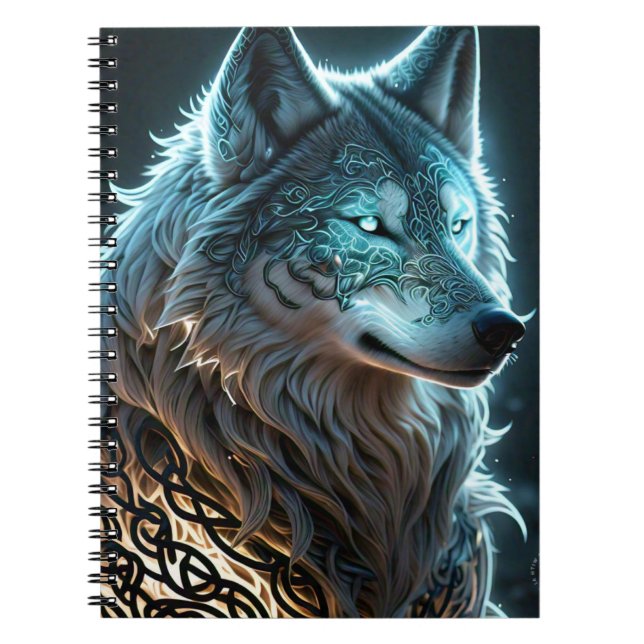 Caderno Espiral Notebook Fantasy Wolf (Frente)