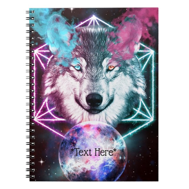 Caderno Espiral Notebook Fantasy Wolf Spiral (Frente)