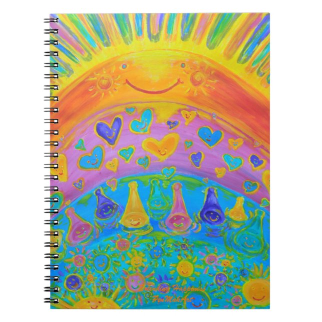 Caderno Espiral Notebook Feliz (Frente)
