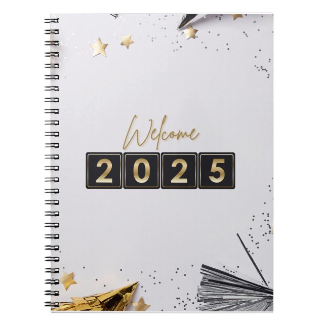 Caderno Espiral Notebook feliz ano novo 2025 (Frente)