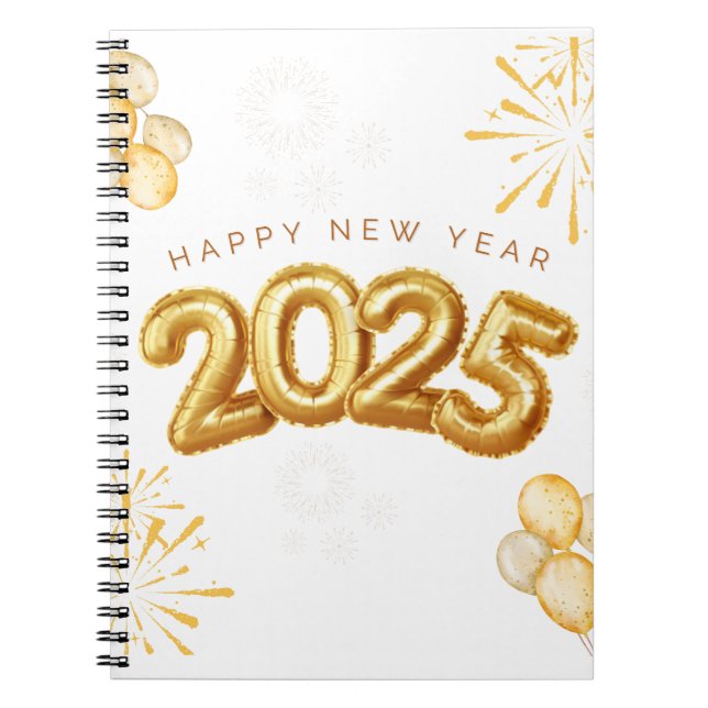 Caderno Espiral Notebook feliz ano novo 2025 (Frente)