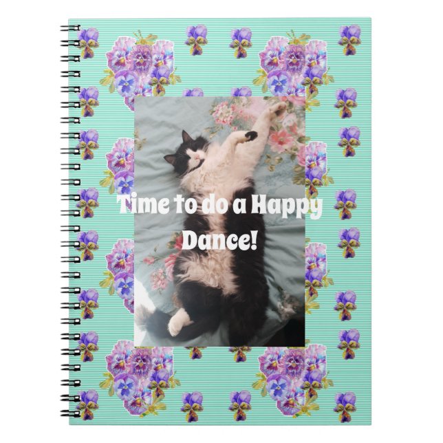 Caderno Espiral Notebook Feliz, Feliz, Feliz e Engraçado, Tuxedo C (Frente)