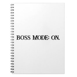 Caderno Espiral Notebook feminino Motivacional Modo Chefe