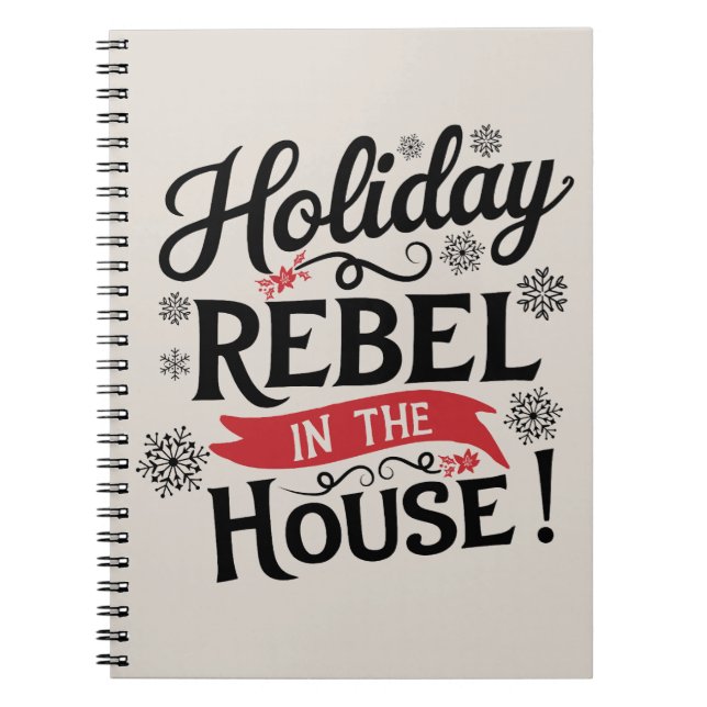 Caderno Espiral Notebook Festivo Engraçado (Frente)