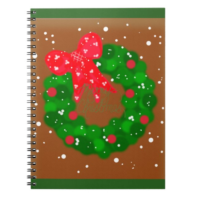 Caderno Espiral Notebook Festivo Wreath (Frente)