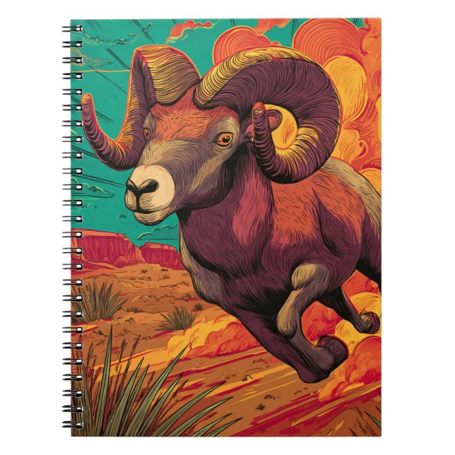 Caderno Espiral Notebook Fiery Aries Zodiac (Frente)