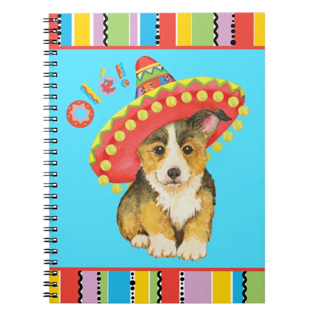Caderno Espiral Notebook Fiesta Pembroke Welsh Corgi (Frente)