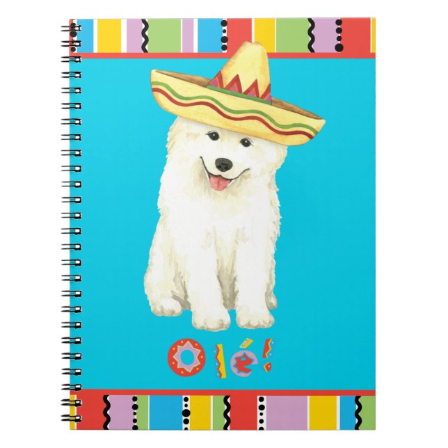 Caderno Espiral Notebook Fiesta Samoyed (Frente)
