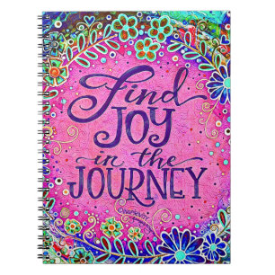 Caderno Espiral Notebook "Find Joy in the Journey" (Encontre alegr