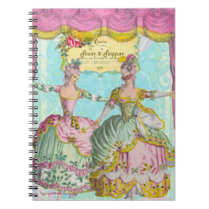 Caderno Espiral Notebook Finery e Frippery Marie Antoinette