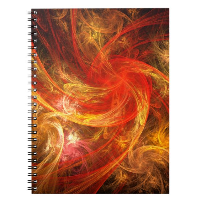 Caderno Espiral Notebook Firestorm Nova Abstrato Art (Frente)