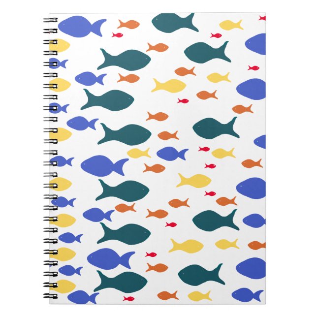 Caderno Espiral Notebook Fishes Colorido (Frente)