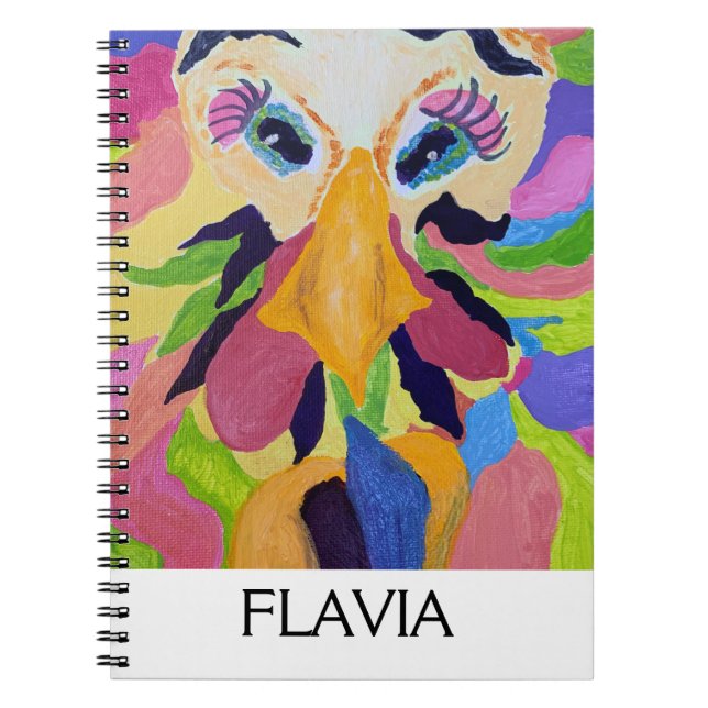 CADERNO ESPIRAL NOTEBOOK FLAVIA SPIRAL (Frente)
