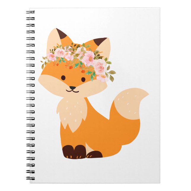 Caderno Espiral Notebook Flor Fox (Frente)
