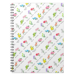 Caderno Espiral Notebook Floral