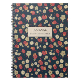 Caderno Espiral Notebook Floral 1920 Vintage personalizado