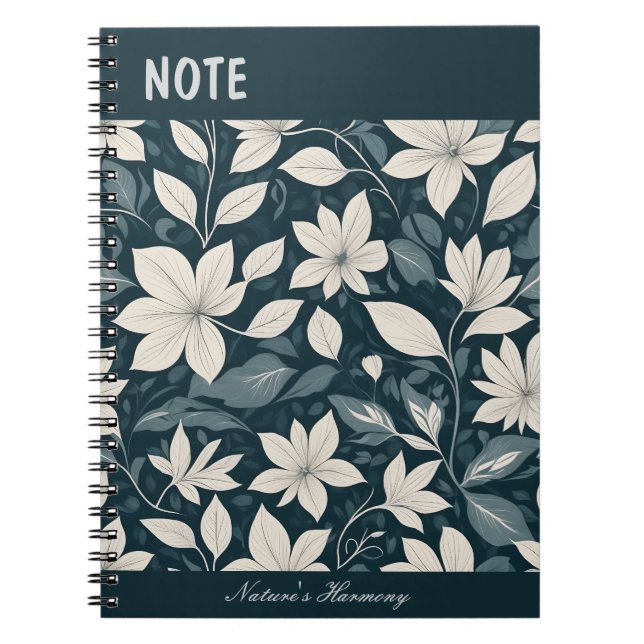 Caderno Espiral Notebook Floral Elegance (Frente)