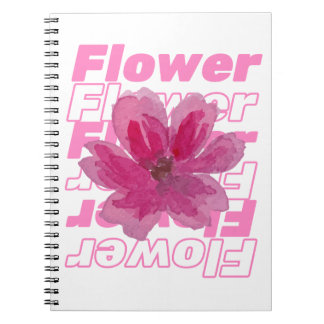 Caderno Espiral Notebook Floral Elegante - Flor Pastel estético