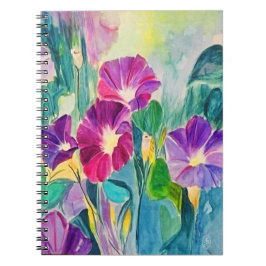 Caderno Espiral Notebook Floral para Glórias da Manhã