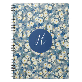 Caderno Espiral Notebook Floral Personalizado do Monograma Inicial
