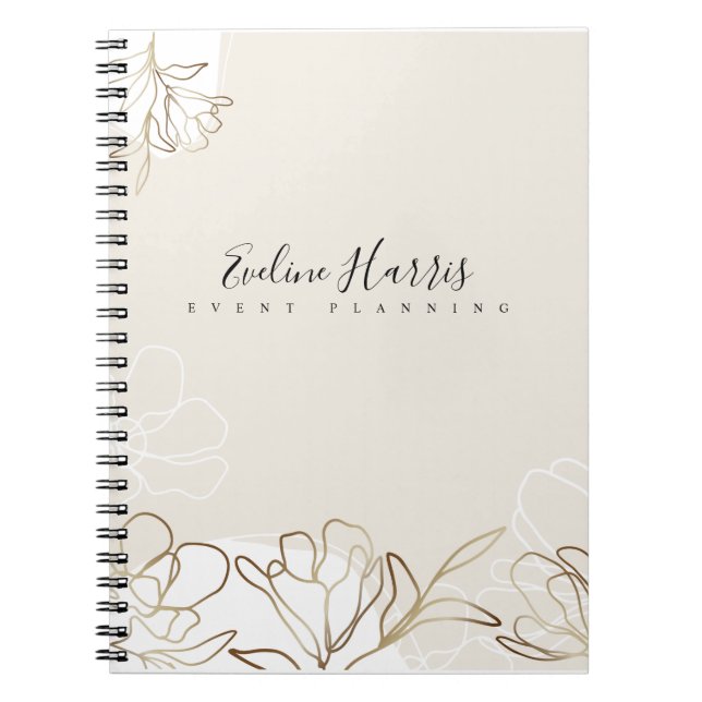Caderno Espiral Notebook Floral personalizado para promoção da mar (Frente)