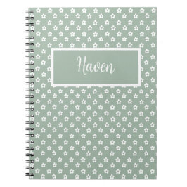 Caderno Espiral notebook floral personalizável