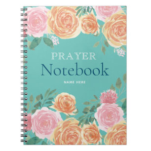 Caderno Espiral Notebook Floral Prayer