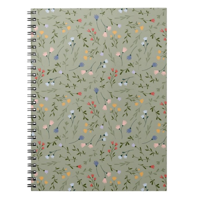 Caderno Espiral Notebook Floral Primavera - Foliage Notes - FLOWER (Frente)