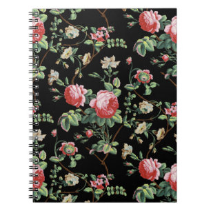 Caderno Espiral Notebook Floral Rosa Rosa-Rosa-Chic Elegante